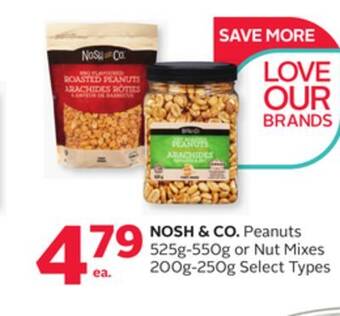 Rexall Nosh & co. peanuts 525g-550g or nut mixes 200g-250g offer