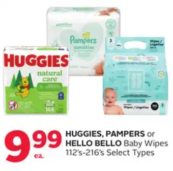 Rexall Huggies, pampers or hello bello baby wipes offer