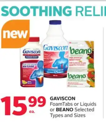 Rexall Gaviscon foamtabs or liquids or beano offer