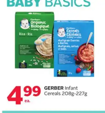 Rexall Gerber infant cereals offer