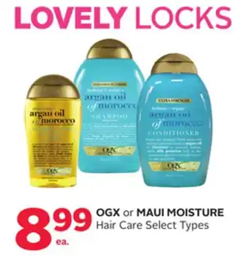 Rexall Ogx or maui moisture hair care offer