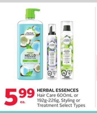 Rexall Herbal essences hair care 600ml or 192g-226g, styling or treatment offer