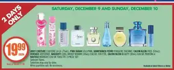 Shoppers Drug Mart Juicy couture couture la la (75ml), pink sugar lollipink, gianfranco ferre fougere italiano, calvin klein free (50ml), versac offer