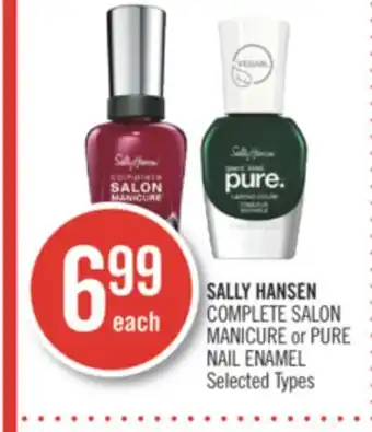 Shoppers Drug Mart Sally hansen complete salon manicure or pure nail enamel offer