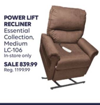 Shoppers Drug Mart Power lift recliner offer