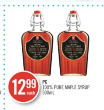 Shoppers Drug Mart Pc 100% pure maple syrup offer