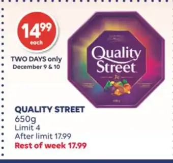 Shoppers Drug Mart Quality street offer