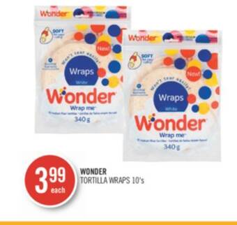 Shoppers Drug Mart Wonder tortilla wraps offer