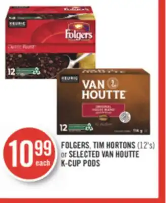 Shoppers Drug Mart Folgers, tim hortons (12's) or selected van houtte k-cup pods offer