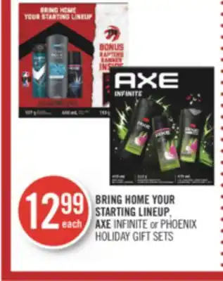 Shoppers Drug Mart Bring home your starting lineup, axe infinite or phoenix holiday gift sets offer