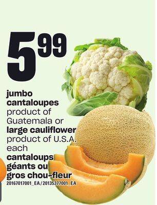 Independent City Market Jumbo cantaloupes or large cauliflower offer