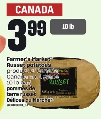 Independent City Market Farmer's market russet potatoes, 10 lb bag offer