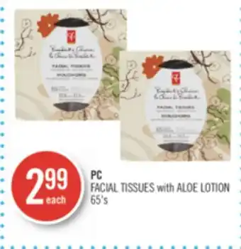 Shoppers Drug Mart Pc facial tissues with aloe lotion offer