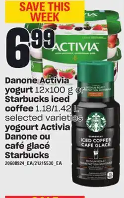Independent City Market Danone activia yogurt, 12x100 g or starbucks iced coffee, 1.18/1.42 l offer