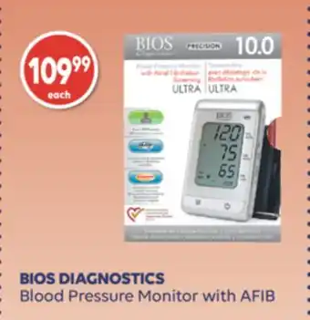Wellwise by Shoppers Bios diagnostics blood pressure monitor with afib offer