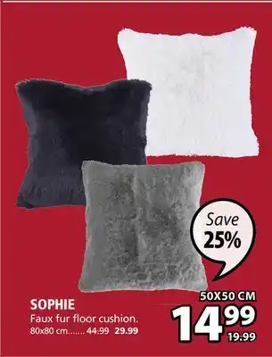 JYSK Sophie faux fur floor cushion offer