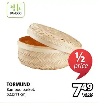 JYSK Tormund bamboo basket offer