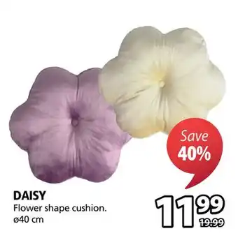 JYSK Daisy flower shape cushion offer