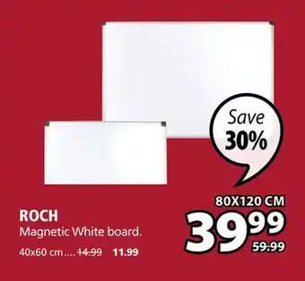 JYSK Roch magnetic white board offer