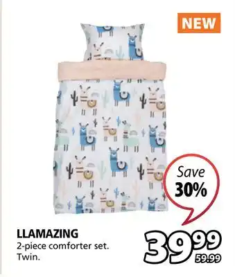 JYSK Llamazing 2-piece comforter set offer