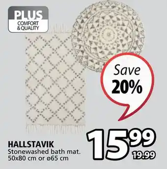JYSK Hallstavik stonewashed bath mat offer