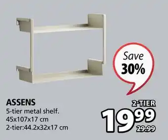 JYSK Assens 5-tier metal shelf offer