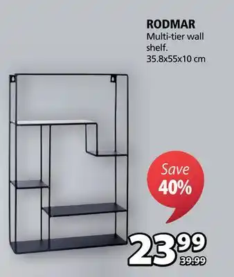 JYSK Rodmar multi-tier wall shelf offer