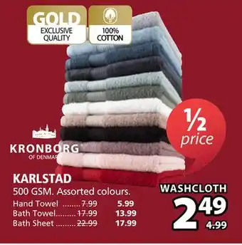 JYSK Karlstad 500 gsm. assorted colours offer