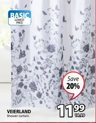 JYSK Veierland shower curtain offer