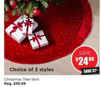 Kitchen Stuff Plus Christmas tree skirt offer