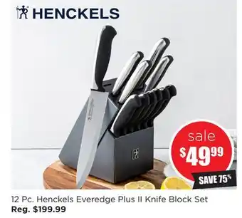 Kitchen Stuff Plus 12 pc. henckels everedge plus ii knife block set offer