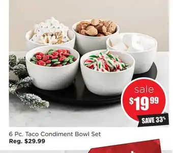 Kitchen Stuff Plus 6 pc. taco condiment bowl set offer