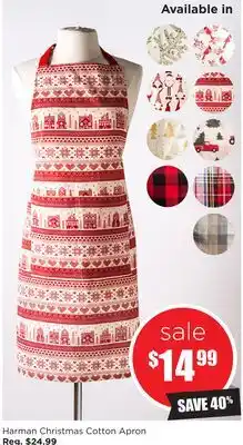 Kitchen Stuff Plus Harman christmas cotton apron offer