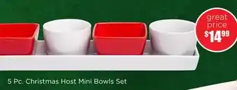 Kitchen Stuff Plus 5 pc. christmas host mini bowls set offer