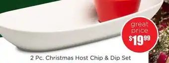 Kitchen Stuff Plus 2 pc. christmas host chip & dip set offer