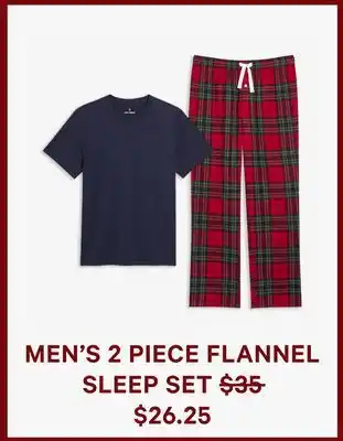 Joe Fresh Men's 2 piece flannel sleep set offer