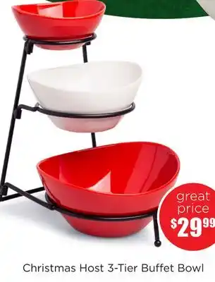 Kitchen Stuff Plus Christmas host 3-tier buffet bowl offer
