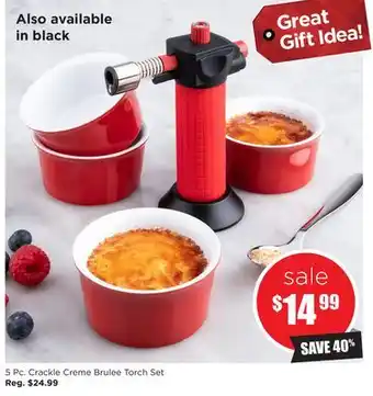 Kitchen Stuff Plus 5 pc. crackle creme brulee torch set offer