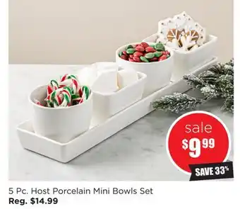 Kitchen Stuff Plus 5 pc. host porcelain mini bowls set offer