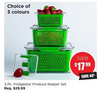 Kitchen Stuff Plus 3 pc. fridgestor produce keeper set offer