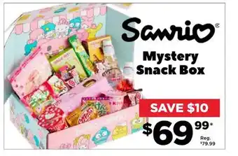 Showcase Sanrio mystery snack box offer