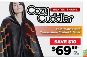 Showcase Cozy cuddler heated shawl offer