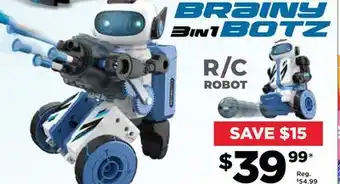 Showcase Brainy 3in1 botz r/c robot offer