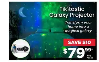 Showcase Tiktastic galaxy projector offer
