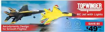 Showcase Topwinger rc jet with lights offer