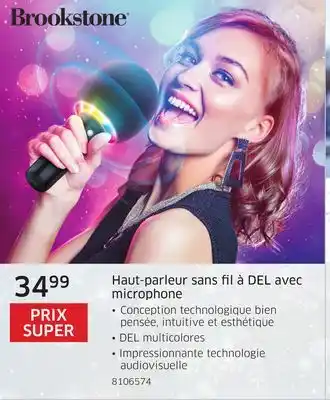 The Source Haut-parleur sans fil à del avec microphone brookstone offer