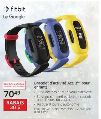 The Source Bracelet d'activité ace 3 pour enfants fitbit offer
