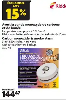 Home Hardware Carbon monoxide detector offer