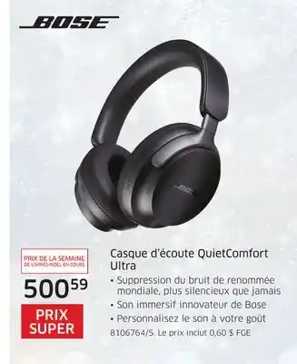 The Source Casque d'écoute quietcomfort ultra bose offer