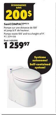 Home Hardware Toilet with pump offer